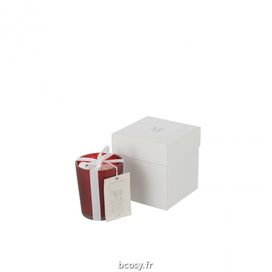 J Line Bougie Senteur Deluxe Verre Rouge Small JLine 35730 by Jolipa 35730.