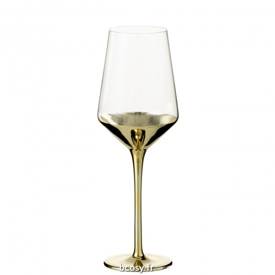 J Line Verre A Vin Verre Or Transparent JLine 36182 by Jolipa 36182 Prix par pièce.