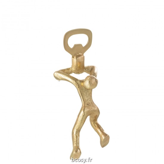 J Line Ouvre Bouteille Personnage Aluminium Or JLine 36193 by Jolipa 36193 Prix par pièce.