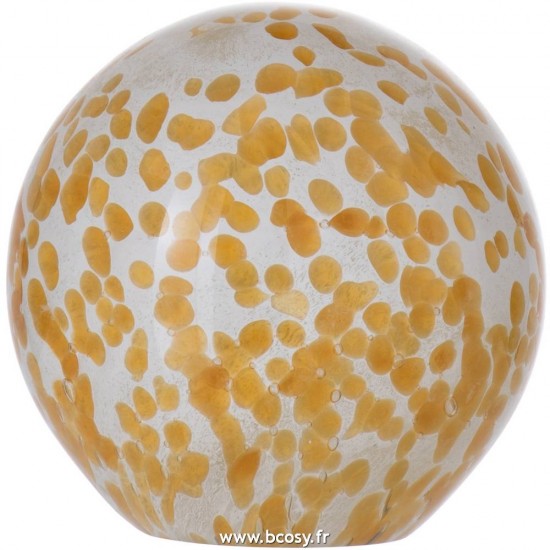 J Line Presse Papier Pois Verre Jaune Large 10 Jline 3656 by Jolipa 3656