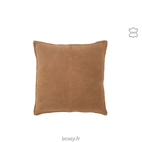 J Line Coussin Ligne Centrale Cuir Camel JLine 36626 by Jolipa 36626.