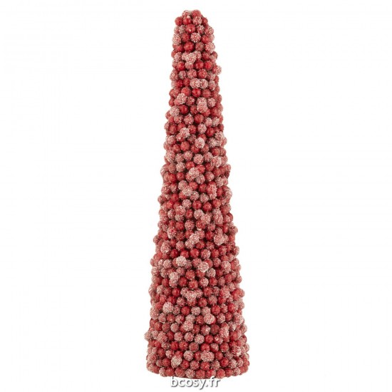 J Line Cone Deco Baies Plastique Rouge Large JLine 36913 by Jolipa 36913.