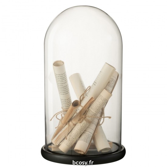 J Line Cloche Parchemin Verre Beige Large JLine 37057 by Jolipa 37057.