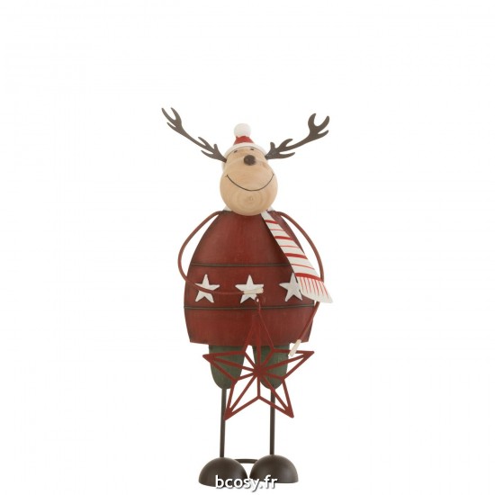 J Line Renne Deco Metal Rouge Large JLine 37152 by Jolipa 37152.