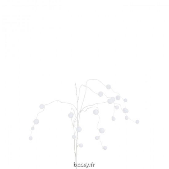 J Line Branche Pendante Pompons Plastique Blanc JLine 37545 by Jolipa 37545.