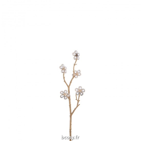 J Line Branche Fleurs Cristal Plastique Or Small JLine 37559 by Jolipa 37559.