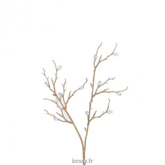 J Line Branche Pierres Plastique Or Transparent JLine 37569 by Jolipa 37569.