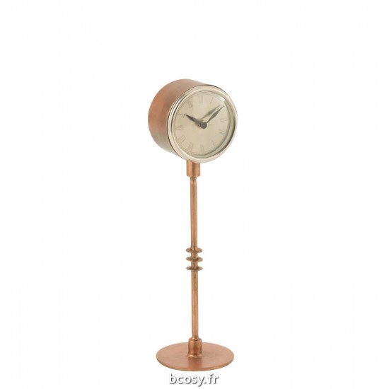J Line Horloge Sur Pied Antique Metal Cuivre Large JLine 37707 by Jolipa 37707.