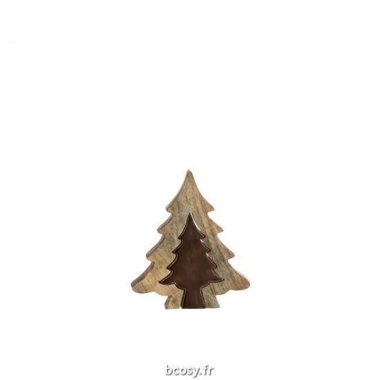 J Line Sapin Puzzle Bois Marron Naturel Small JLine 37950 by Jolipa 37950.