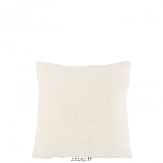 J Line Coussin Teddy Polyester Blanc JLine 38651 by Jolipa 38651.