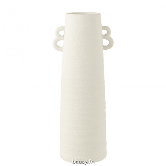 J Line Vase Conique Argile Blanc Large JLine 38753 by Jolipa 38753.