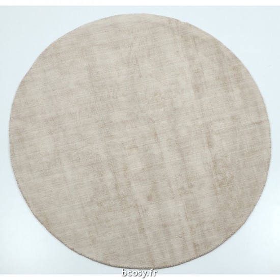 J Line Tapis Rond Fait Main Viscose Beige JLine 38855 by Jolipa 38855.
