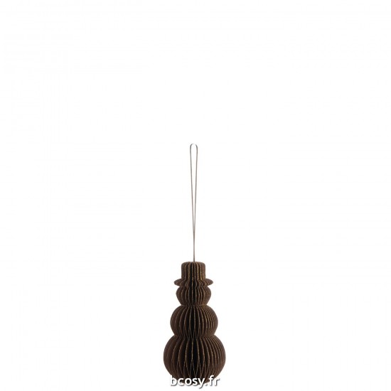 J Line Suspension Bonhomme De Neige Papier Marron Large JLine 39582 by Jolipa 39582.