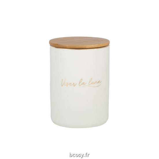 J Line Pot A Provision Porcelaine Viser La Lune Blanc Or JLine 39647 by Jolipa 39647 Prix par pièce.