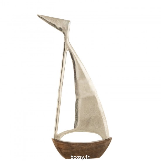 J Line Bateau Aluminium Manguier Argent Naturel Large JLine 40188 by Jolipa 40188.