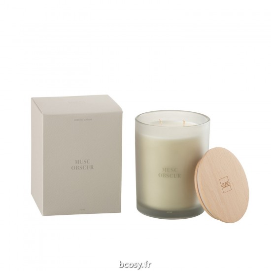 J Line Bougie Senteur Accords Essentiels Musc Obscur 52H JLine 40589 by Jolipa 40589.