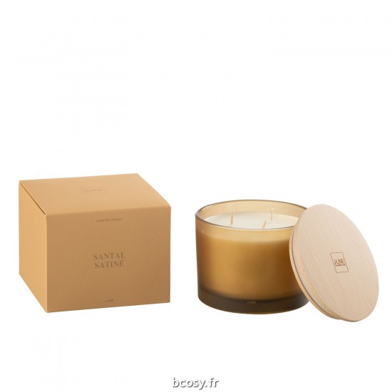 J Line Bougie Senteur Accords Essentiels Santal Satiné 28H JLine 40610 by Jolipa 40610.