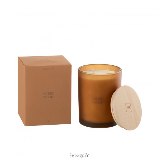 J Line Bougie Senteur Accords Essentiels Ambre Intime 52H JLine 40614 by Jolipa 40614.