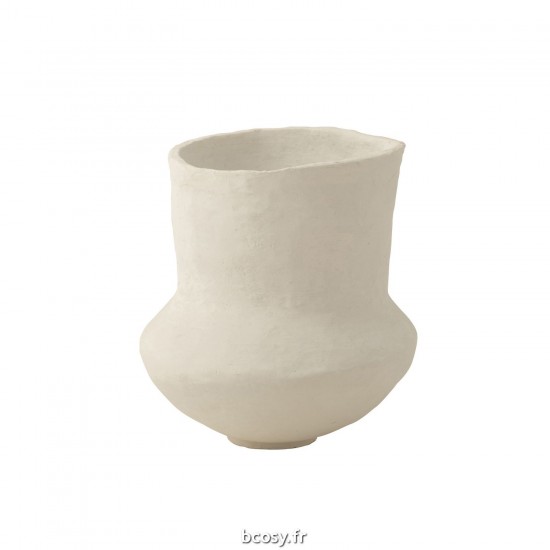 J Line Pot Archaique Papier Mache Blanc JLine 40843 by Jolipa 40843.