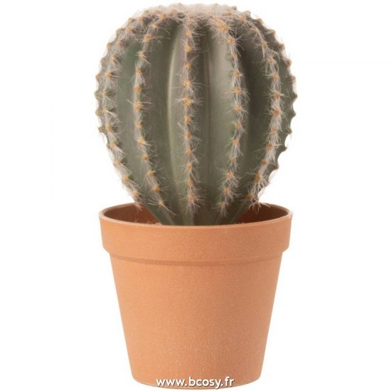J Line Cactus Boule Pot Synthetique Vert Terracotta Large 24H JLine 4115 by Jolipa 4115.