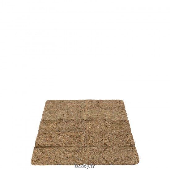 J Line Tapis Carrés Cordes Tissées Plastique Naturel JLine 41512 by Jolipa 41512.
