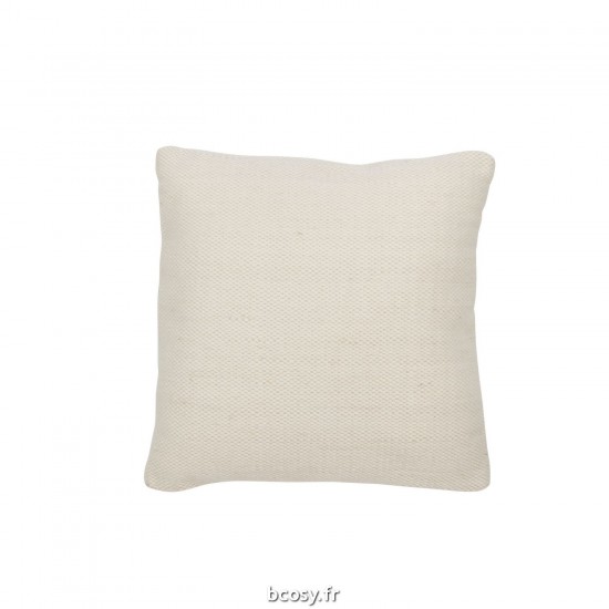 J Line Coussin Tissé Laine Crème Small JLine 41701 by Jolipa 41701.