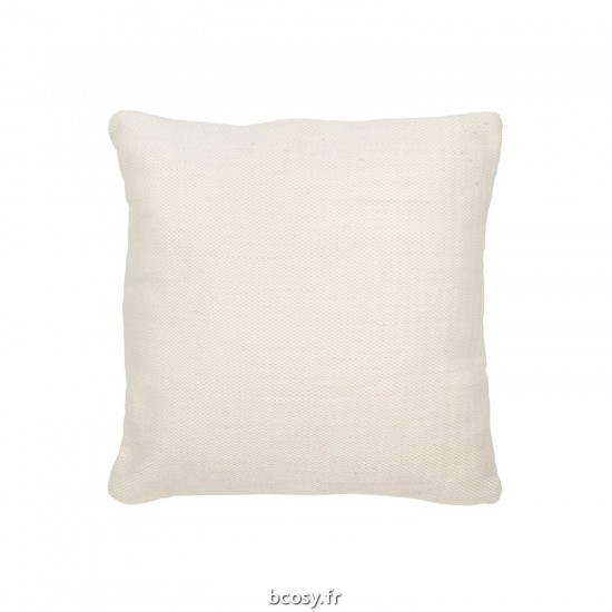 J Line Coussin Tissé Laine Crème Large JLine 41702 by Jolipa 41702.