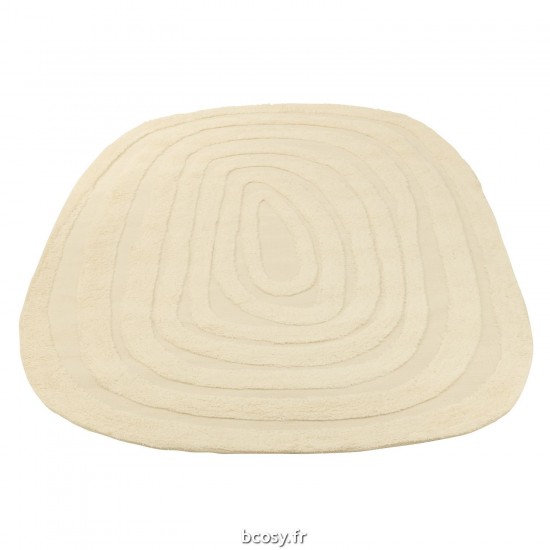 J Line Tapis Ovale Rayures Courbées Laine Crème JLine 41705 by Jolipa 41705.