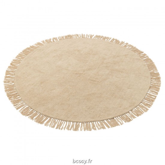J Line Tapis Rond Franges Beige Clair JLine 41726 by Jolipa 41726.
