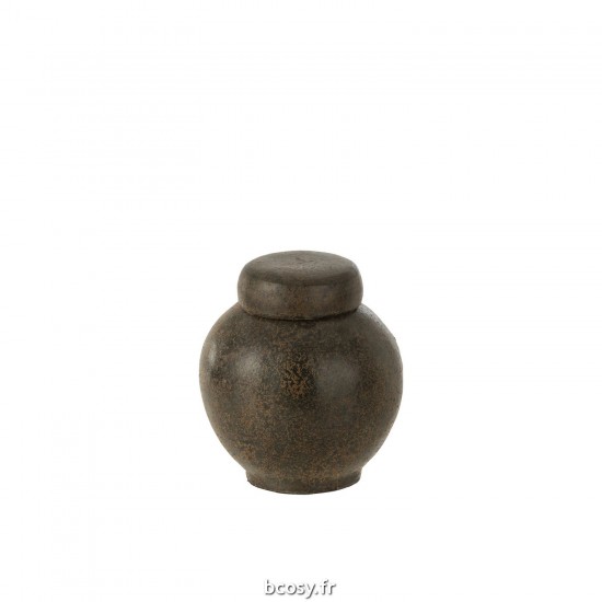 J Line Pot Avec Couvercle Terracotta Brun Small JLine 42344 by Jolipa 42344.