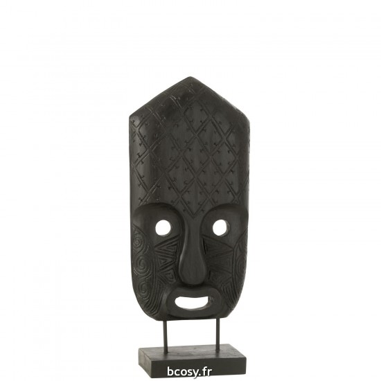 J Line Masque Sur Pied Bois D'Albasia Noir Large JLine 42400 by Jolipa 42400.