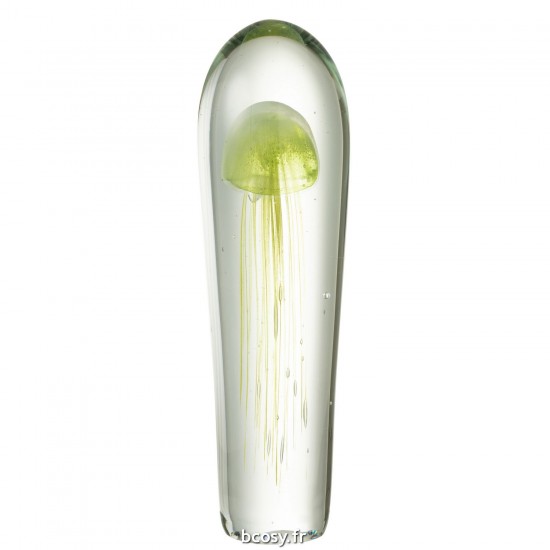 J Line Presse Papier Meduse Verre Vert Extra Large JLine 42624 by Jolipa 42624.