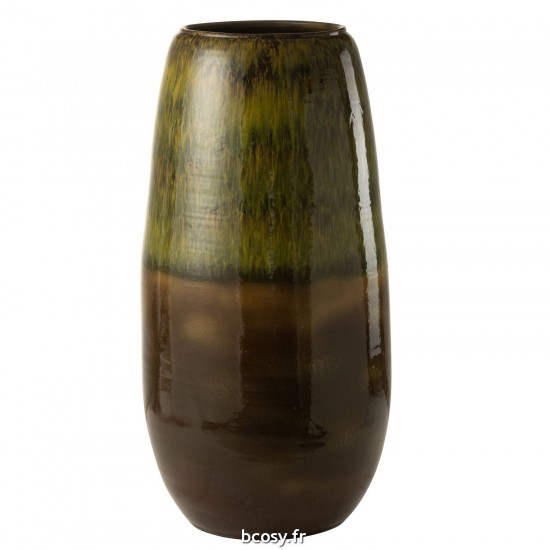 J Line Vase Olive Ceramique Vert Large JLine 43312 by Jolipa 43312.