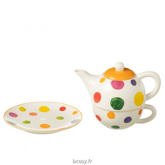 J Line Boite Tea For One Ligne Porcelaine Mix JLine 44022 by Jolipa 44022.