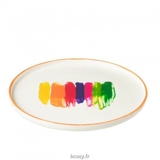 J Line Assiette Ligne Porcelaine Mix JLine 44027 by Jolipa 44027.