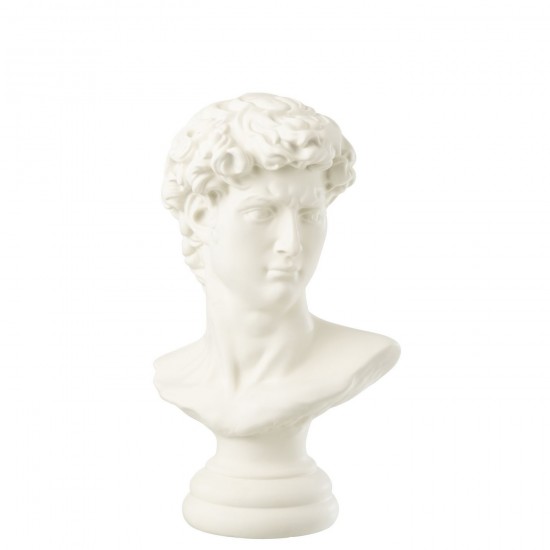 J-Line J Line Gens personnes Jolipa Buste David Resine Blanc Large.