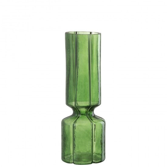 J-Line J Line vases Jolipa Vase Jef Lignes Verre Vert.