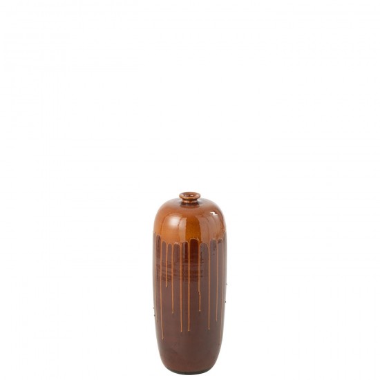 J-Line J Line Grands vases Grand vase Vases hauts Vase haut. Jolipa Vase Lee Terra Brillant Marron Orange Small.