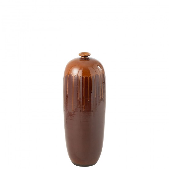 J-Line J Line Grands vases Grand vase Vases hauts Vase haut. Jolipa Vase Lee Terra Brillant Marron Orange Medium.
