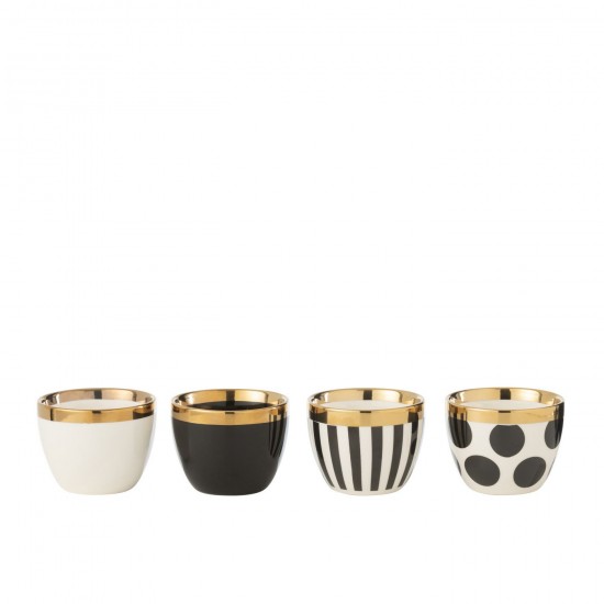 J-Line J Line tasses de cafe Jolipa Boite De 4 Tasses Ceramique Mix.