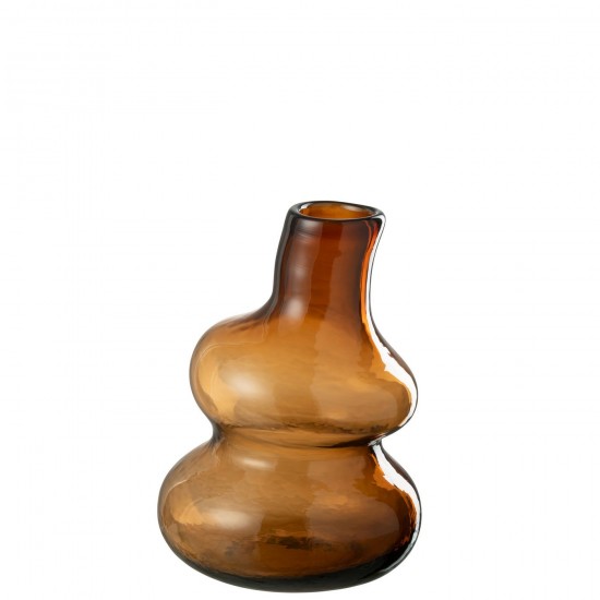 J-Line J Line Grands vases Grand vase Vases hauts Vase haut. Jolipa Vase Gourde Verre Marron Small.
