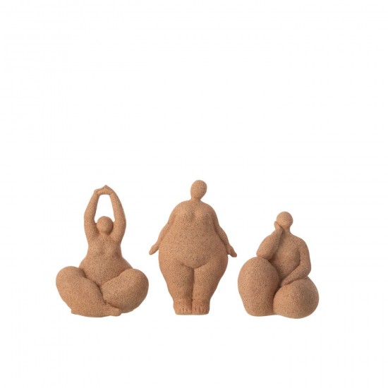 J-Line J Line femmes statuettes Jolipa Femmes Modernes Resine Terra Small Assortiment De3.