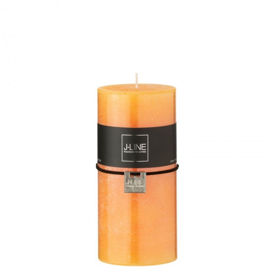 J-Line J Line bougies Jolipa Bougie Cylindrique Orange Clair Large 52H.
