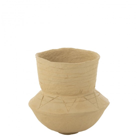 J-Line J Line pots potiches Jolipa Pot Veda Papier Mache Naturel.