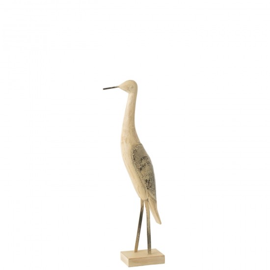 J-Line J Line animal animaux statuettes Jolipa Oiseau Deco Bois Metal M.