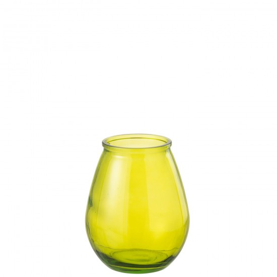 J-Line J Line Grands vases Grand vase Vases hauts Vase haut. Jolipa Vase Egg Glass Yellow Small.