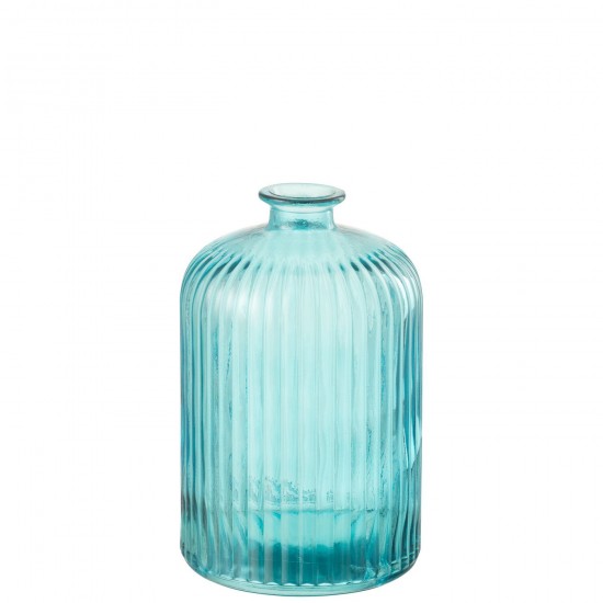 J-Line J Line Grands vases Grand vase Vases hauts Vase haut. Jolipa Vase Bottle Stripe Glass Aqua Large.