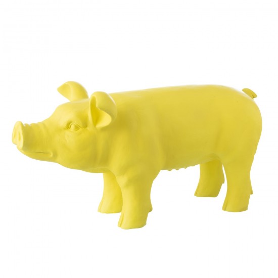 J-Line J Line cochons statuettes Jolipa Cochon Exterieur Mgo Jaune.