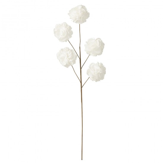 J-Line J Line fleurs Jolipa Fleur Branche 5 Pompons Eva Blanc.