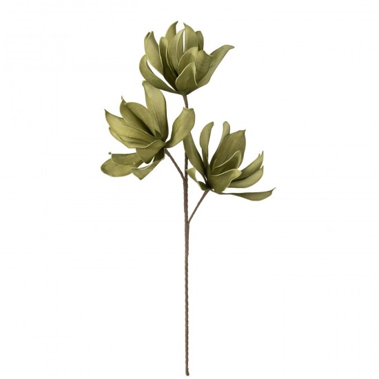 J-Line J Line fleurs Jolipa Fleur Branche 3 Tetes Eva Vert.